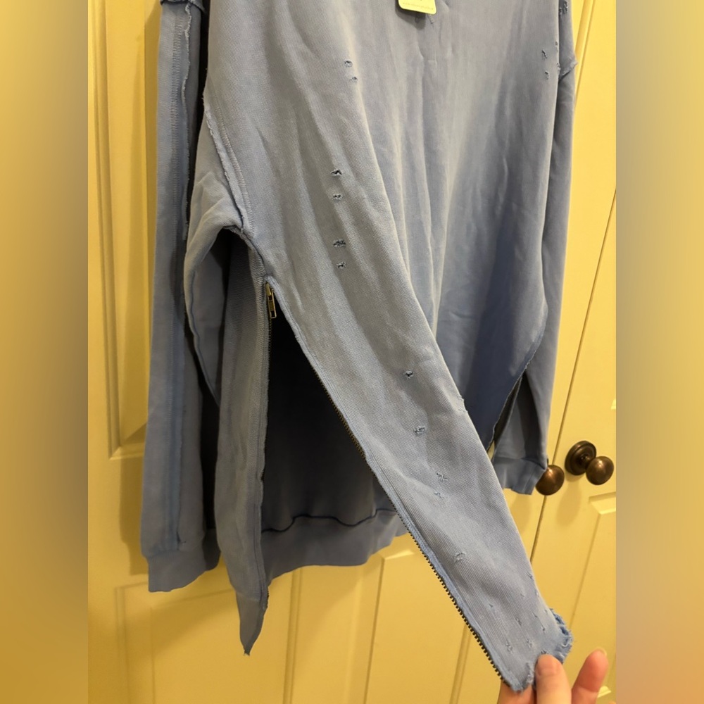 NWT! 🌟Free People Everyday Hoodie Distressed Sweatshirt🌟. Size X-Small. - Picture 7 of 11